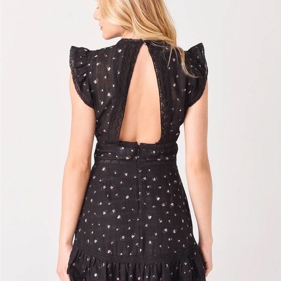 SAYLOR Prarie Mini Dress in Black - Picture 6 of 15